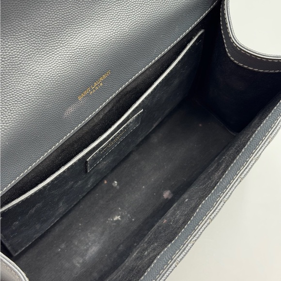 YSL Grey / Blue Medium triquilt flap bag - Picture 11 of 12